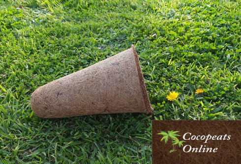 AussieSuperStore Homeware Supplies Coir Liner 5 inches Conical Coir Liner with Steel Hanger (in 2 sizes) Conical Coir Liner with Steel Hanger | Cone Coco Liner | Cone Coir Shaped Liner COCOLI5 COCOLI5